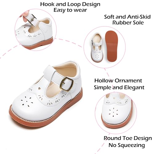 Image of PHIRAMIN Toddler Girl Mary Jane Dress Shoes-Little Girl School Uniform Shoes for Wedding Party