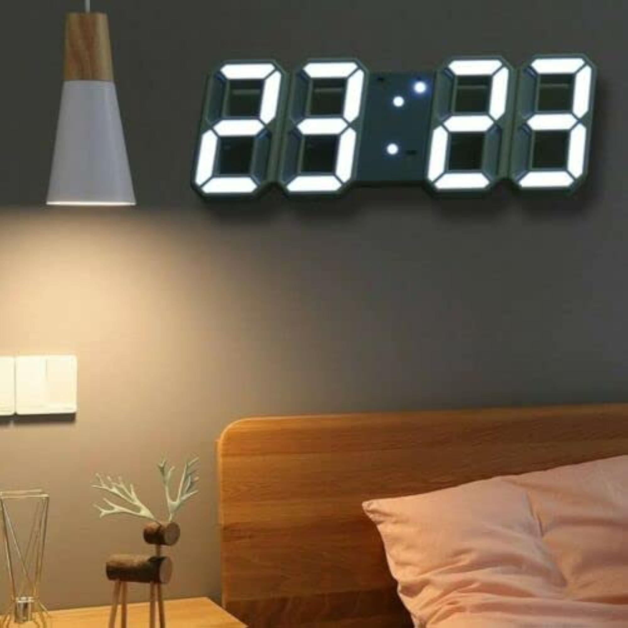 Acrylic Digital LED Display Number Clock, Table Wall Hanging Alarm Clock