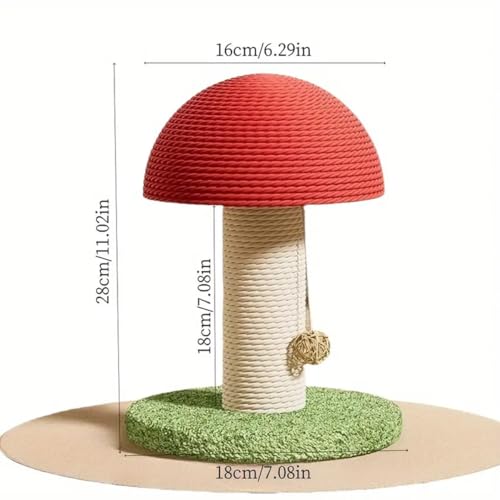 Rascador para Gatos en Forma de Hongo con Cuerda Sisal miniatura 2
