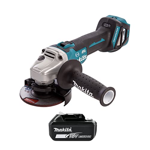 Image of Makita DGA463Z 18v Brushless 115mm Angle Grinder with 1 x 5.0Ah Battery BL1850