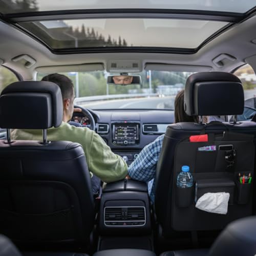 Limpure Organizador de Maletero para Coche con Asas de Aluminio + Organizador de Asiento Set Completo Plegable y Resistente Gran Capacidad y Material Impermeable - imagen 8