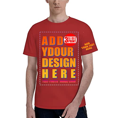 Custom T Shirt Front and Back Customized Personalized Creat Design Your Own Tee Men Women Printed Photo Text Logo Shirts