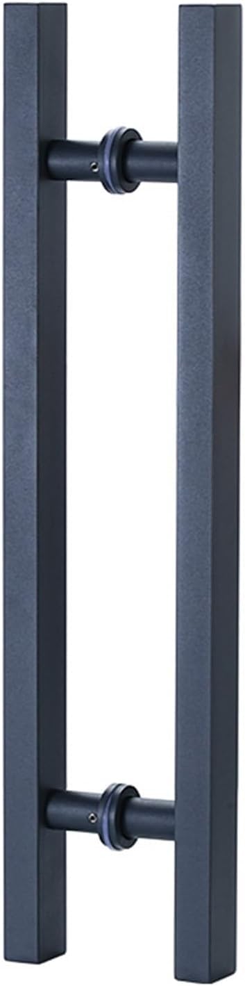 Bhgfyxbs Dark Gray Stainless Steel Door Handle For Barn, H Shape Double Sided Villa Door Push Bar, Shower Doors Handles Replacement,With Installation Kit,Not Fading,-150Cm/59,-150Cm/59
