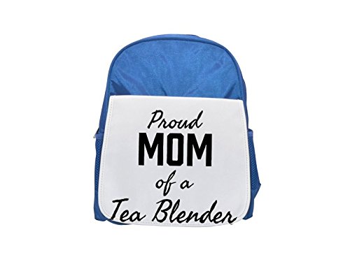Orgullosa mamá de un té licuadora impreso Kid 's azul mochila, para mochilas, cute small Mochilas, cute negro mochila, Cool mochila negra, moda mochilas, Gran moda mochilas, negro Fashion Backpa