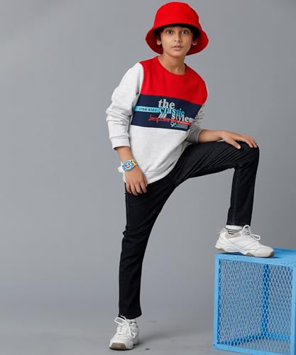 Image of KYDA KIDS 100% Cotton Unisex Boys and Girls Hoodies | Hooded Neck Chest Printed Full Sleeve Sweatshirts for Unisex