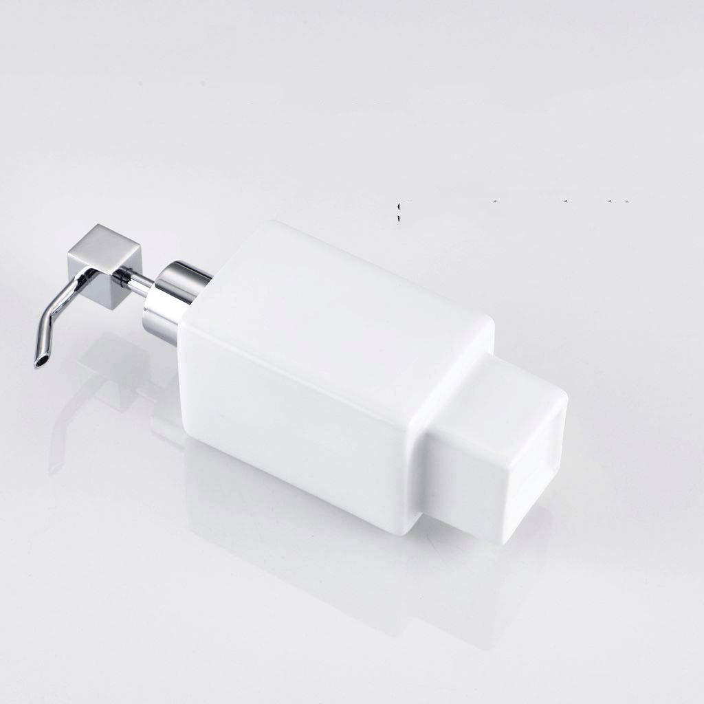Bottiglia compatta con Pompa per Dispenser di Sapone Liquido Ricaricabile, Quadrata, in Metallo, per controsoffitto da Bagno, lavello della Cucina