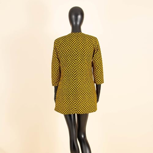 African Women's Coats Ankara Print Long Sleeve Jacket Top Dashiki Casual Trench Coat Outwear4