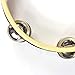 ENNBOM Tambourine Hand Bell Double Row Jingles Music Persuccion Church (10 Inch, Dove)