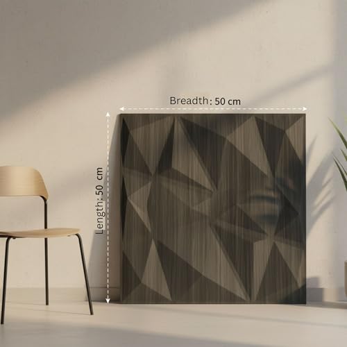 Image of Kayra Decor PVC Wall Panel - PVC Diamond Design, Grey Pine Wood Color 19.7 inch X 19.7 inch (Pack of 18) - Covers 48.51 Sq. Ft.