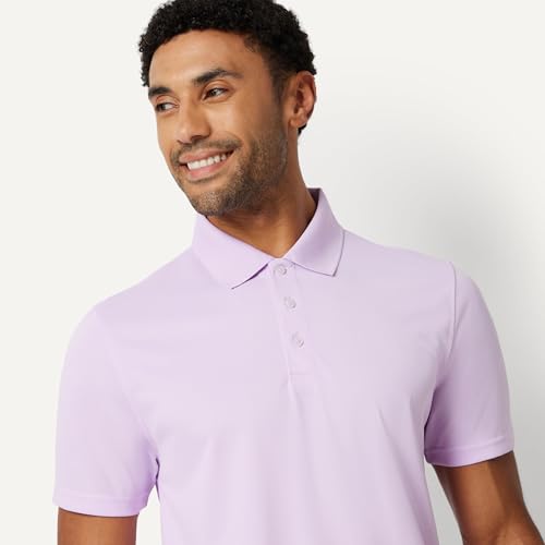 Image of Amazon Essentials Men's Moisture Wicking Golf Polo Shirt, Short Sleeve, Slim-Fit, Quick-Dry, Active Wear