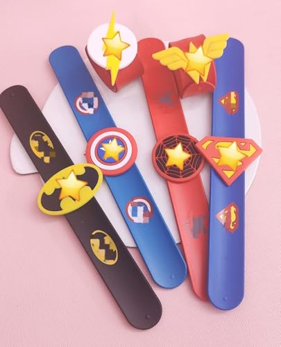 Image of TERA 13 Wrist Band, Silicone Wristbands for Kids, Slap Bracelets for Boys and Girls, Snap Bracelet Bands for Party Theme, Party Favor Gifts for Kids (Multicolour) (12 (Pcs))