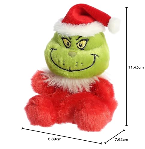 Santa Grinch Palm Pal Aurora d'une peluche de 12,7 cm Dr. Seuss