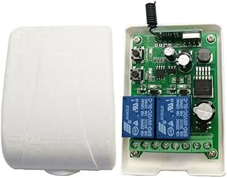 DC 12V 24V 36V 48V 2CH Wireless Remote Control Switches Relay RF Receiver Long Range Transmitter 1000m Momentary Toggle Latched - (Color: Black, Size: 433MHZ)