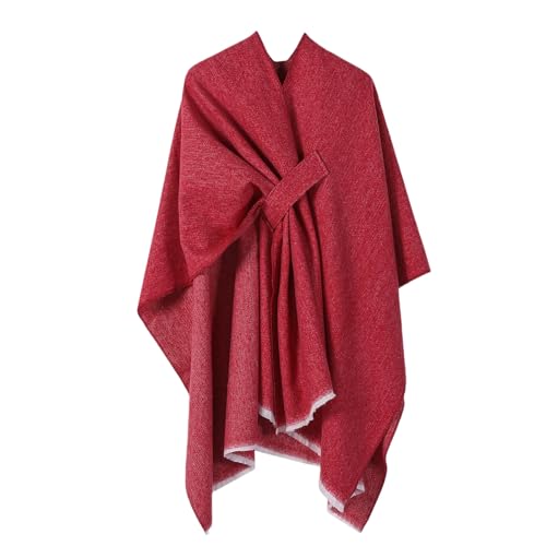 Capa poncho con flecos para mujer chal versátil ligero de verano