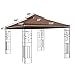 BenefitUSA Brown Double Tier Replacement 10'X10'Gazebo Canopy top Patio Pavilion Cover Sunshade plyester