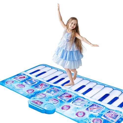 Lonfliness Piano Play Mat - 8 Instruments, 4 Play Modes, Volume Adjustable, 27.6x63in Floor Piano Mat, Ideal Gift for Dance Mat & Keyboard Mat Play Map
