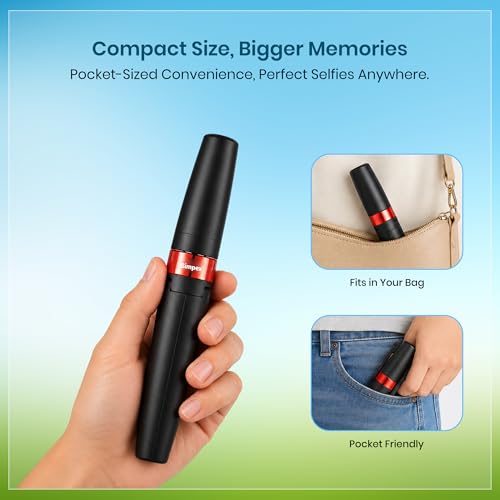 Image of Simpex MA 3333 Portable Selfie Stick with Wireless Remote, 3-Leg Tripod Base, 1 Kg Max Weight Load, 360 Rotation, Compatible with All Smartphones Photography, Videography