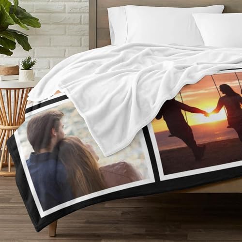 Image of inkArts Personalized Blanket with Photo, Custom Blanket, Customized Photo Blankets, Customizable Picture Blankets, Personalized Anniversary Couple Gifts for Her Him Women Men
