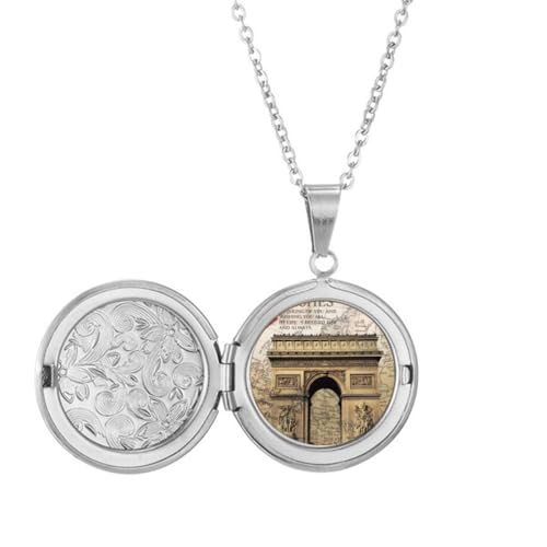 Collier médaillon Arc de Triomphe Paris pour femme