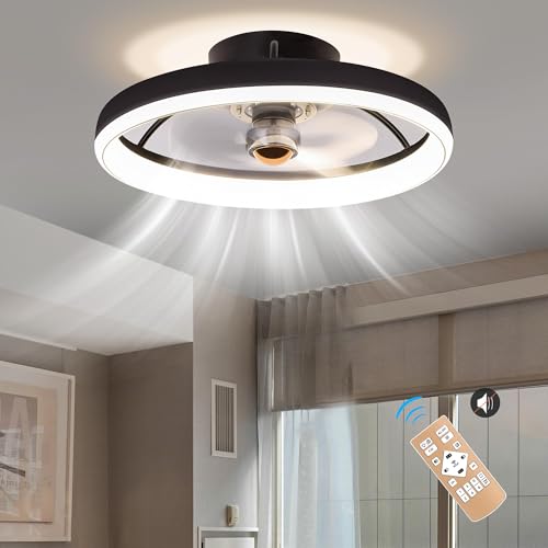 Ventilador de techo moderno y silencioso con luz y control, venti...