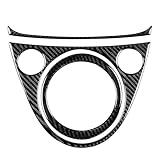 Cnamid5 Car Interior Decoration Accessories, Carbon Fiber Central Console Gear Shift Panel Cover Trim For Fiat 500 2012 2013 2014 2015, Black