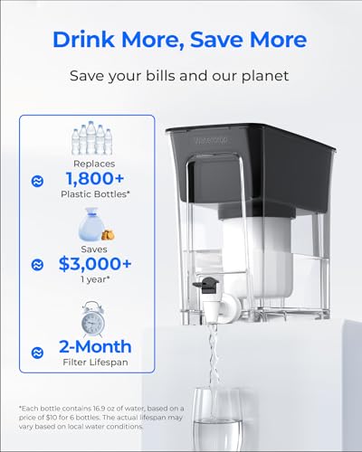 Image of Waterdrop WFD-03L Water Filter Dispenser, TDS Reduction, 35-Cup, White