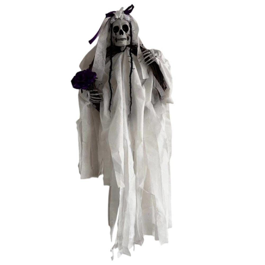 Decoraciones de Halloween, Fantasmas Colgantes Decoraciones de Halloween al Aire Libre, 35 * 16 Pulgadas Colgantes Esqueleto Fantasma Segadores para Halloween Accesorios de Casa Embrujada Suministros