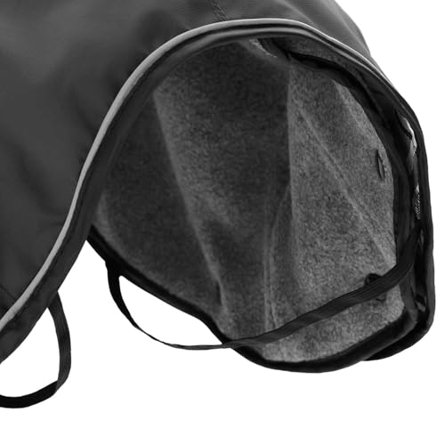 HUNTER Hundemantel UPPSALA, Farbe: schwarz, 2in1 Design mit herausknüpfbarem Innenfutter, wasserabweisend, reflektierende Paspeln, geschlossene Bauchseite, optimaler Sitz, Größe: 25