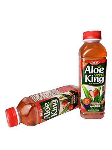 OKF Aloe Vera King Drink, Flavors includes Coco, Original, Grape, Mango, Pineapple, Watermelon, Pomegranate, Gold Kiwi, Peach, and Strawberry (10 flavor variety pack, 10)