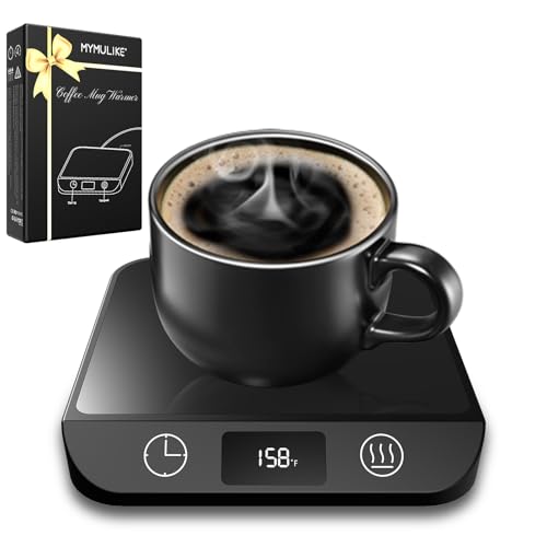 MYMULIKE Coffee Mug Warmer, Mug Warmer for Desk with 6 Temperature Settings & 1-12H Timer, Smart...