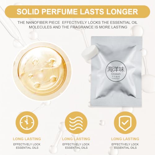 URAQT Auto Aromatherapie Tabletten, 8 Stücke Auto Lufterfrischer Nachfüllungen Feste Duft-Ersatzpads Refill Pads für Auto Aroma Diffusor 4 x Meeresdüfte + 4 x Duftender Osmanthusduft