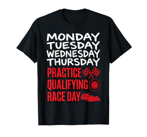 Weekly Training Practice Qualifying Race Day Car Humor Retro T-Shirt
