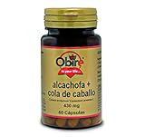 Obire | Alcachofa + cola de caballo 430 mg | Ayuda Molestias Digestivas, Reducir la Glucosa en Sangre y el Estreñimiento | Acción Antioxidante y Diurética | 60 Cápsulas
