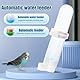 2 Stück Automatische Vogeltränke für Papageien Wellensittiche Sittiche Nymphensittiche Vogelkäfigtränke Hängende Wasserflasche mit 120 ml Fassungsvermögen Weiß
