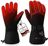 SOUCCESS Beheizbare Handschuhe – 6000 mAh Akku, 3 Heizstufen, Wasserdicht & Winddicht, Touchscreen-kompatibel, Unisex Thermo-Handschuhe für Skifahren, Motorrad, Angeln, Outdoor & Alltag (L)