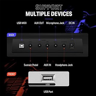 Donner 54 Touches Clavier Piano, Piano Numérique pour Débutant/Professionnels, Clavier Musique avec Pupitre, Micro… - Les Beatles, Paul McCartney, John Lennon, RIngo Starr, George Harrison Donner 54 Touches Clavier Piano, Piano Numérique pour Débutant/Professionnels, Clavier Musique avec Pupitre, Micro… – Image 6
