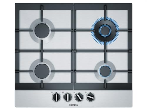 Siemens EC6A5HB90D plaque Noir, Acier inoxydable Intégré (placement) Gaz 4 zone(s)
