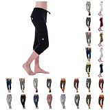Uillui Cargo Pants Women Bootcut Yoga Workout Cropped Trousers Stretch Waist Athletic Fitness Sweatp