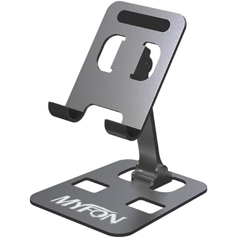 Foldable Cell Phone Stand, Adjustable View Angle, Portable Mobile Phone Holder for Desk, Super Stable Holder for Phones and Tablets Cover