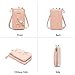 PORRASSO Fashion Phone Bag Crossbody Bag Women Purse Shoulder Bag with Card Slots Leather Mini Wallet Blue