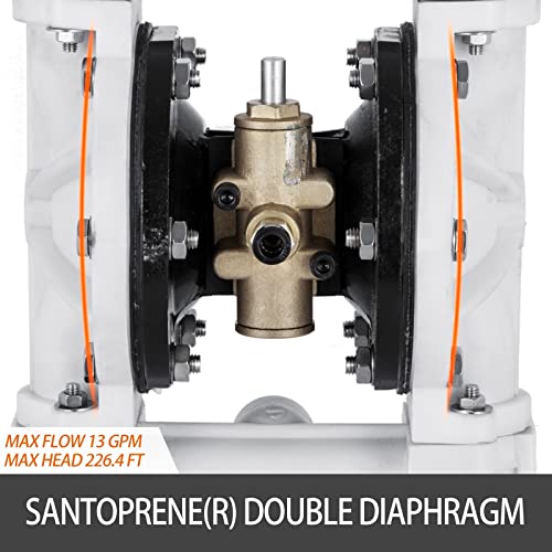 Pompe EDEDE double diaphragme 1/2 pouce en polypropylène haute densité - 5