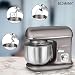 Robot de cocina con bol de acero inoxidable 5 litros amasadora gris Imagen de Robot de cocina con bol de acero inoxidable 5 litros amasadora gris