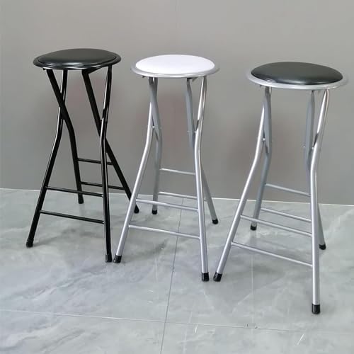 Tabouret de bar haut portable avec repose-pieds ergonomique acier - 5