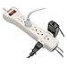 Tripp Lite 7 Outlet Surge Protector Power Strip, 15ft. Extra Long Cord, Right Angle Plug, Fax/Modem Protection, RJ11, $75K Insurance & Manufacturer's Warranty (SUPER7TEL15)