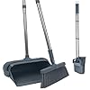 kör4u Besen-Set mit langem Stiel und Kehrschaufel - 180 Grad drehbarer Besenkopf, ergonomisch & platzsparend – für Tierhaare, Hartböden, Haushalt & Büro