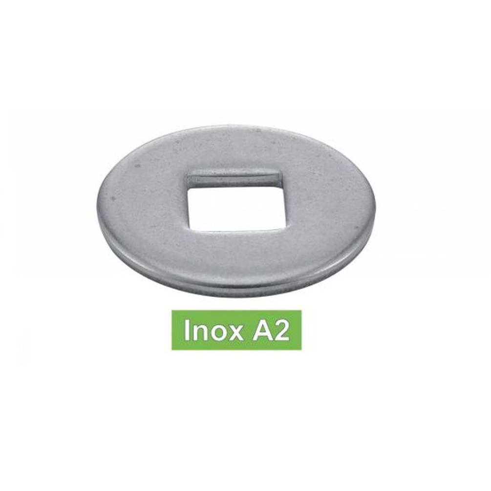 D-Work - Arandelas para construcciones de madera, forma V, 8 mm, DIN 440 V, ISO 7094, acero inoxidable, A2, 100 unidades