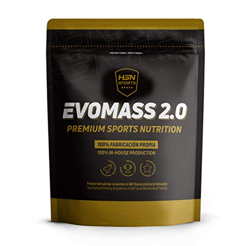 Ganador de Peso y Masa Muscular de HSN Sports - Evomass 2.0 (Weight Gainer) -Carbohidratos (Maltodextrina + Harina de Avena) Whey Protein, Apto Vegetariano, Sabor Chocolate y Galletas,3Kg
