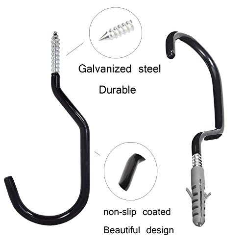 Fietshaak, DANCEPANDAS 10-pack Heavy Duty fietsopslaghangers Schuur Garage Tuin past op alle fietstypes, belastbaarheid… - Afbeelding 4