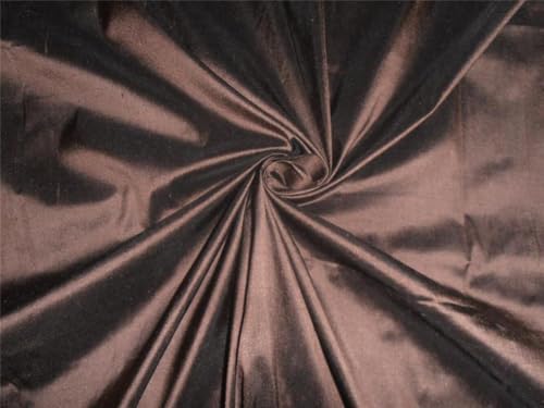 Soie Dupion marron militaire tissu 137,2 cm pour couture robe de soirée et ameublement