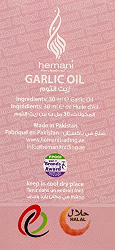 Hemani Garlic 100% Natural Cold Pressed Halal Essential Oil - 30Ml #TOP2